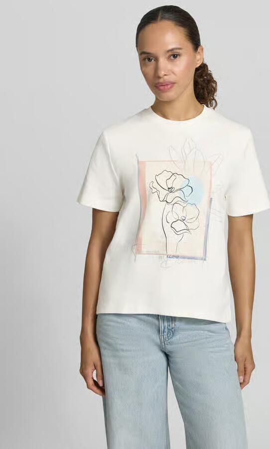 Christian Berg Woman t-shirt met ronde hals en motiefprint - Foto 2