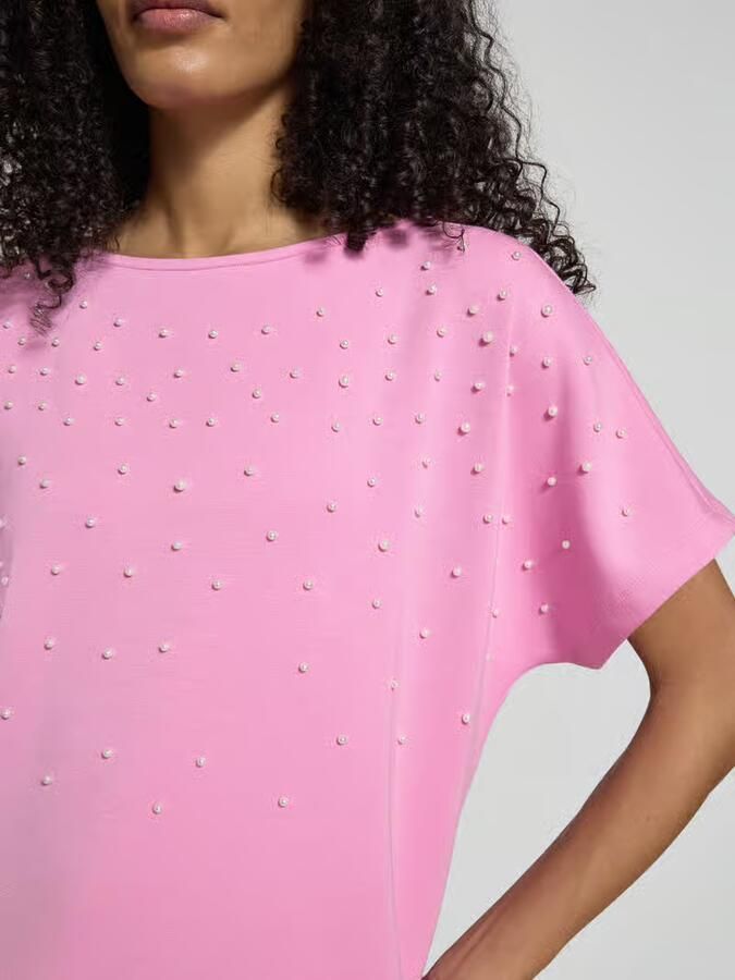 Christian Berg Woman T-shirt met ronde hals en Parels - Foto 2