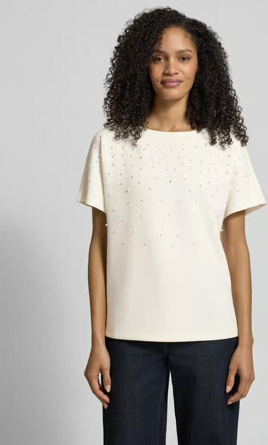 Christian Berg Woman T-shirt met ronde hals en Parels - Foto 4