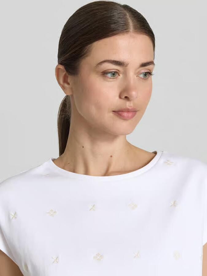 Christian Berg Woman T-shirt met ronde hals en stitchings