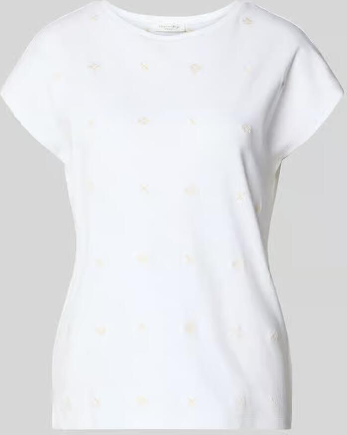 Christian Berg Woman T-shirt met ronde hals en stitchings - Foto 2