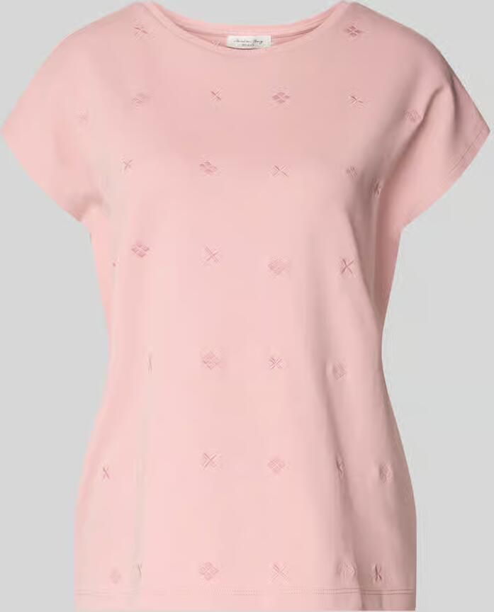 Christian Berg Woman T-shirt met ronde hals en stitchings - Foto 2