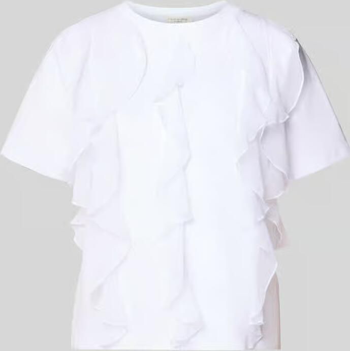 Christian Berg Woman T-shirt met ruches en ronde hals - Foto 2