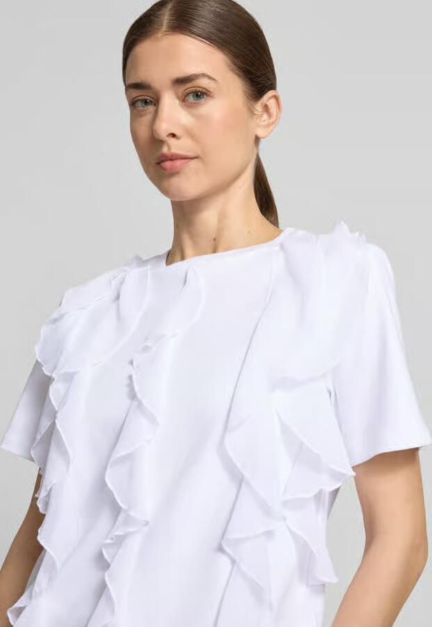 Christian Berg Woman T-shirt met ruches en ronde hals