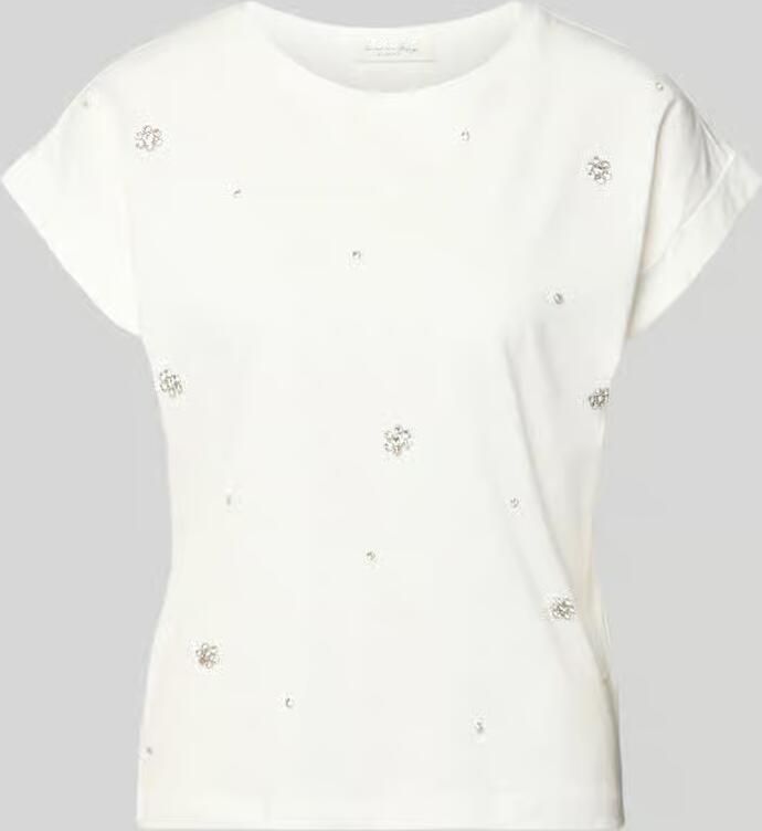 Christian Berg Woman T-shirt met siersteentjes en ronde hals - Foto 2