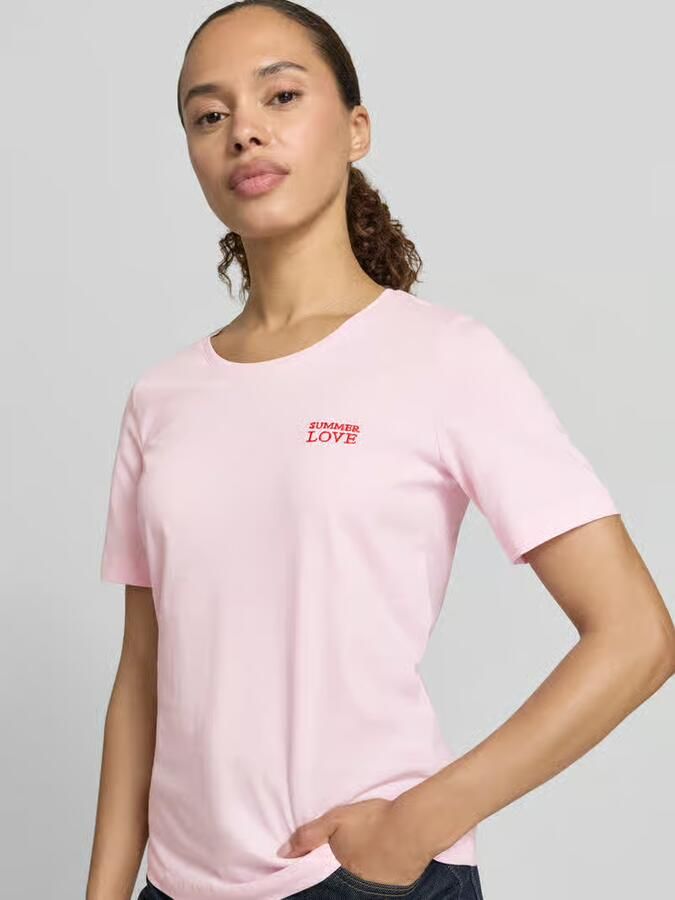 Christian Berg Woman T-shirt met statement-stitching en ronde hals