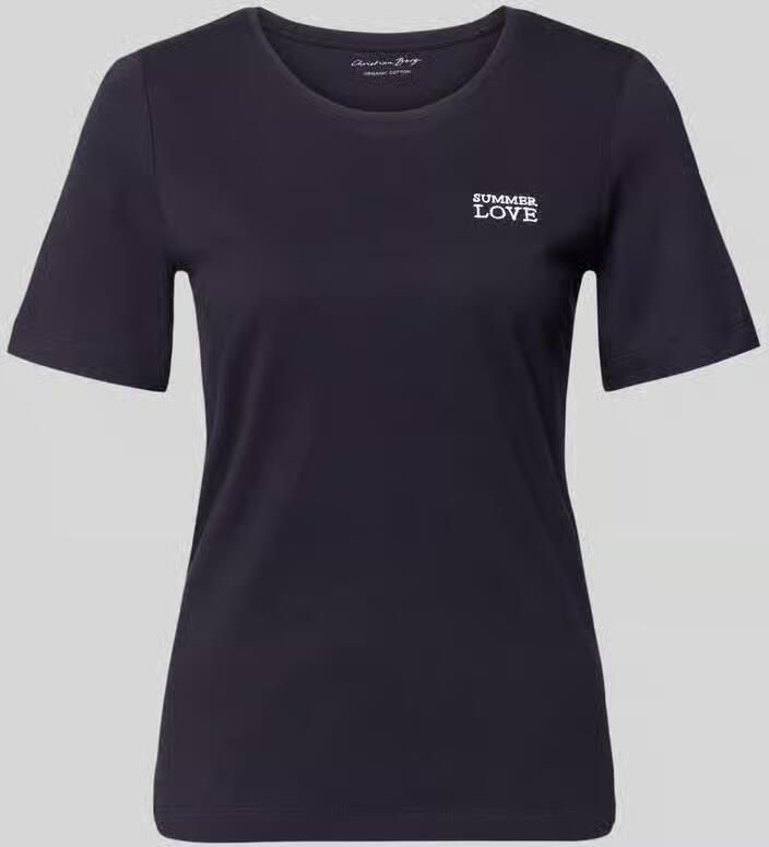 Christian Berg Woman T-shirt met statement-stitching en ronde hals - Foto 2