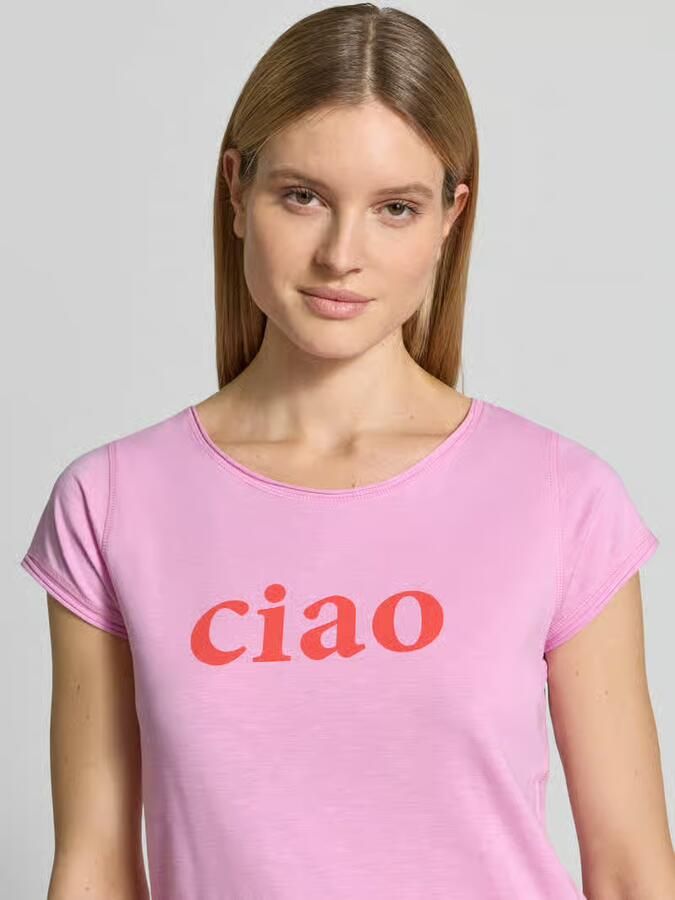 Christian Berg Woman T-shirt met Statementprint en ronde hals
