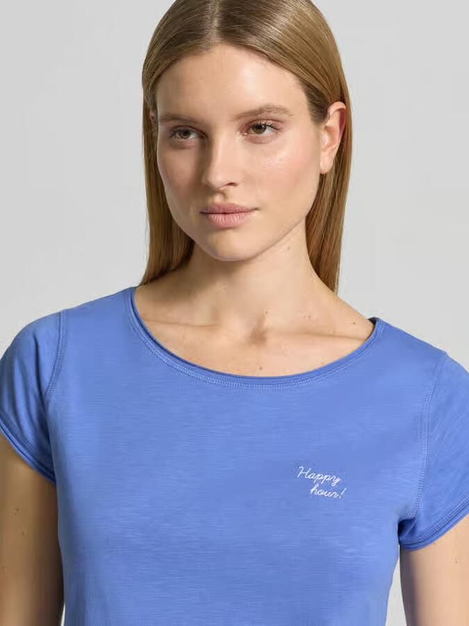 Christian Berg Woman T-shirt met stitching en ronde hals