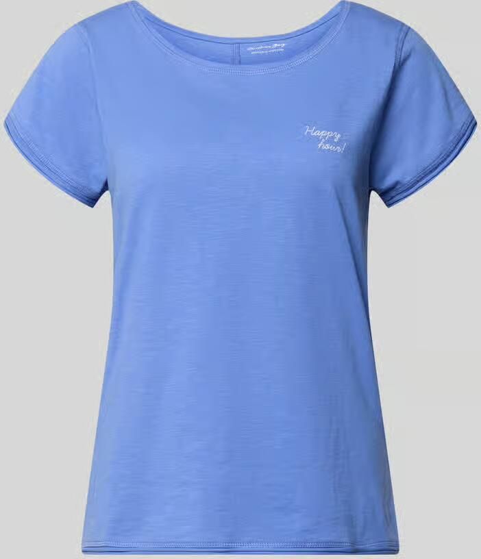 Christian Berg Woman T-shirt met stitching en ronde hals - Foto 2