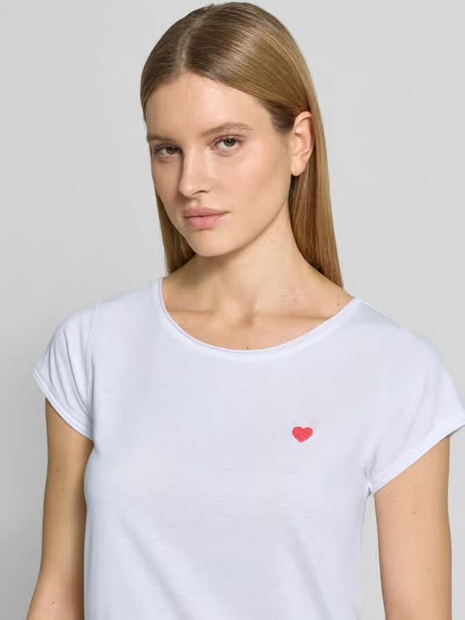 Christian Berg Woman T-shirt met stitching en ronde hals