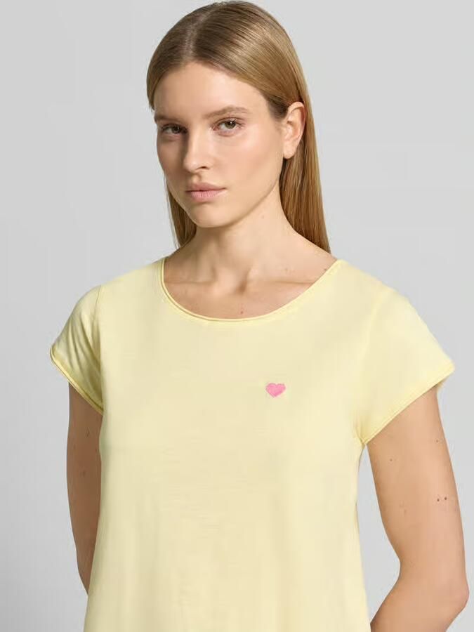 Christian Berg Woman T-shirt met stitching en ronde hals