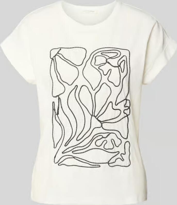 Christian Berg Woman T-shirt met stitching en ronde hals - Foto 2