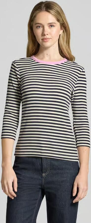 Christian Berg Woman T-shirt met streepmotief en 3 4-mouwen - Foto 4