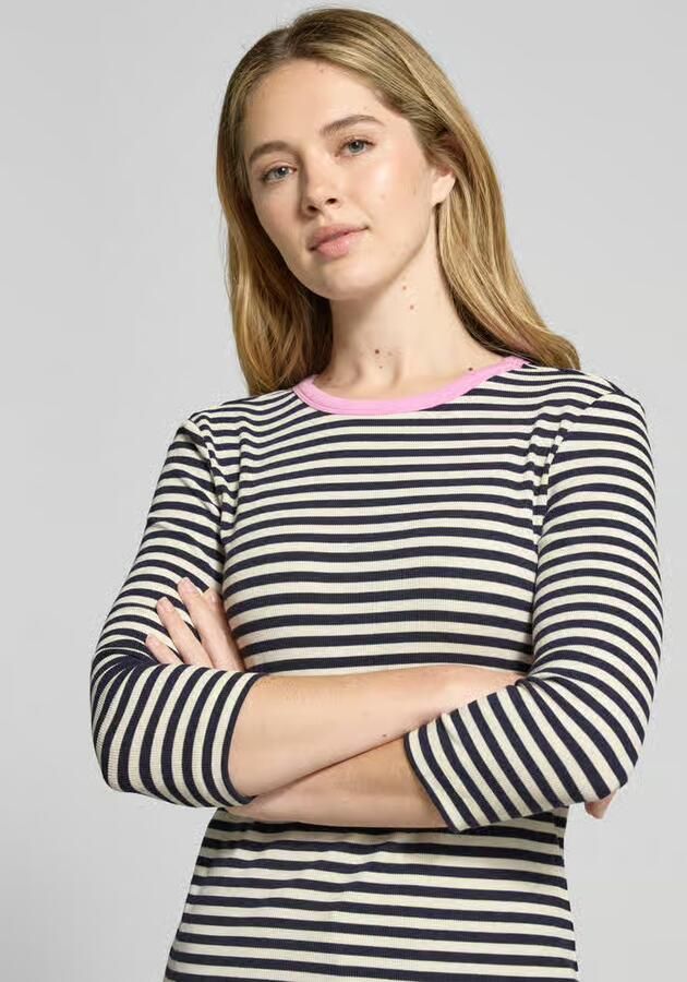 Christian Berg Woman T-shirt met streepmotief en 3 4-mouwen - Foto 2