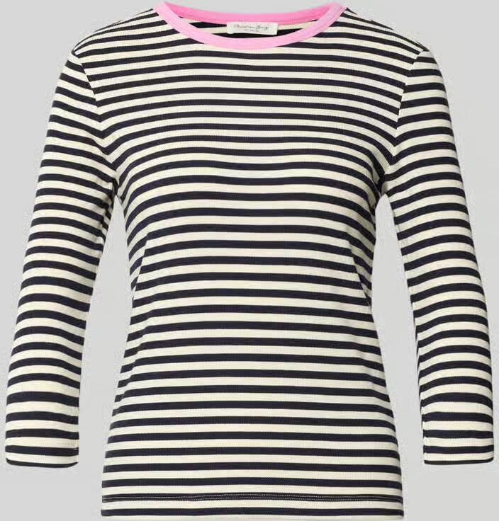 Christian Berg Woman T-shirt met streepmotief en 3 4-mouwen