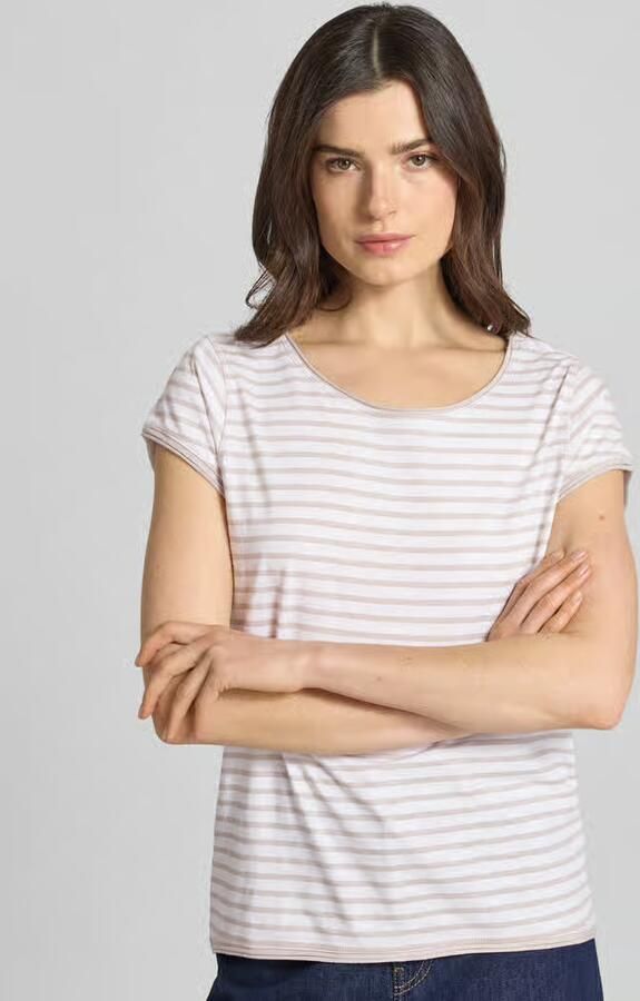 Christian Berg Woman T-shirt met streepmotief en ronde hals