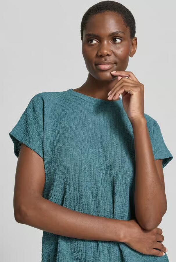 Christian Berg Woman T-shirt met structuurpatroon en ronde hals