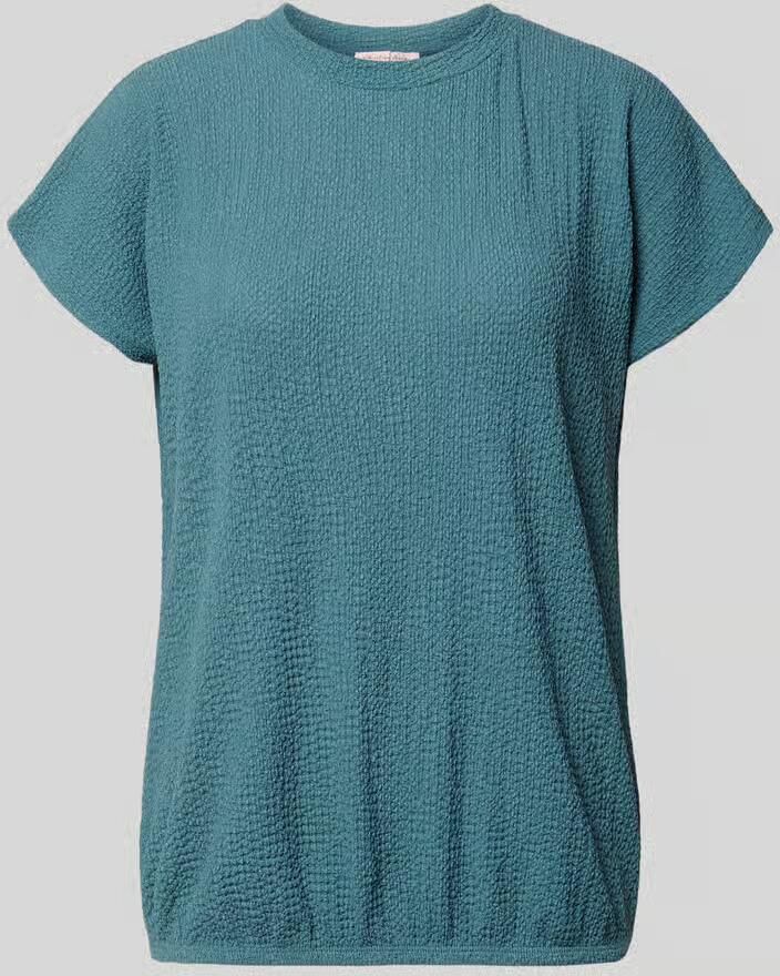 Christian Berg Woman T-shirt met structuurpatroon en ronde hals - Foto 2