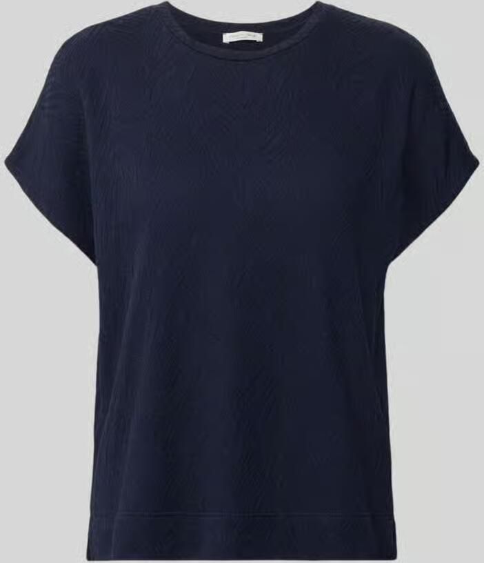 Christian Berg Woman T-shirt met structuurpatroon en ronde hals