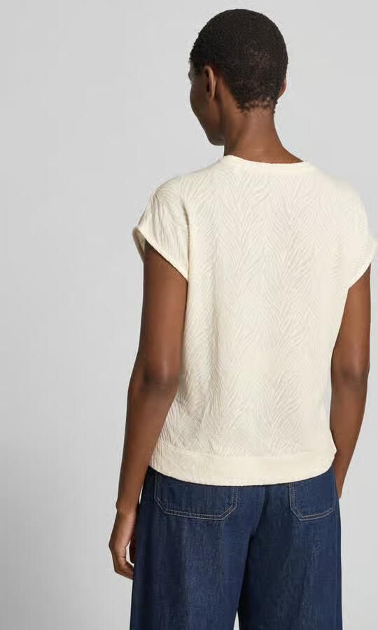Christian Berg Woman T-shirt met structuurpatroon en ronde hals - Foto 2