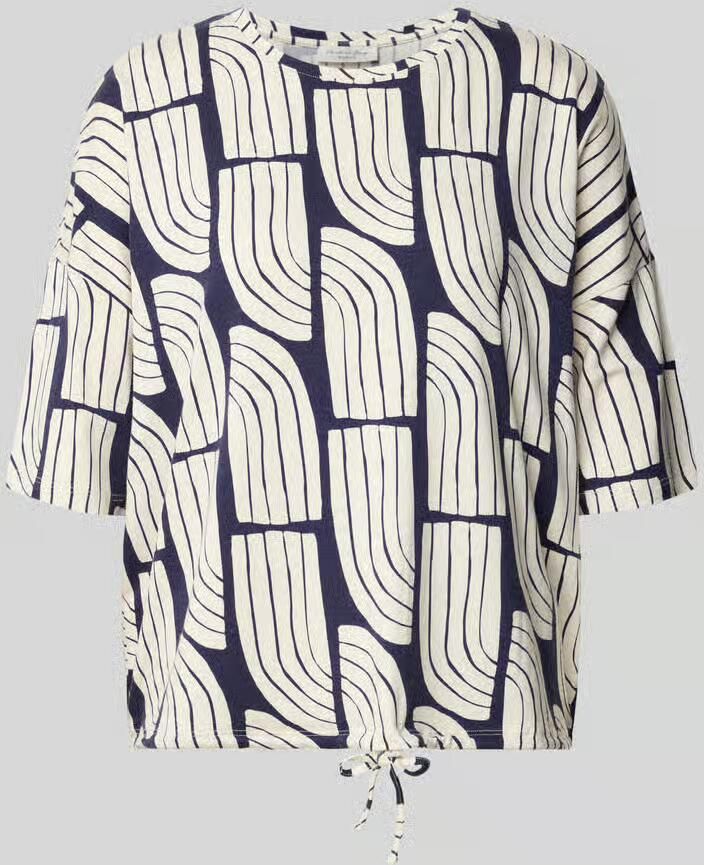 Christian Berg Woman T-shirt van een mix van viscose en elastaan in all-over look
