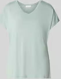 Christian Berg Woman T-shirt van mix van viscose en elastaan met v-hals
