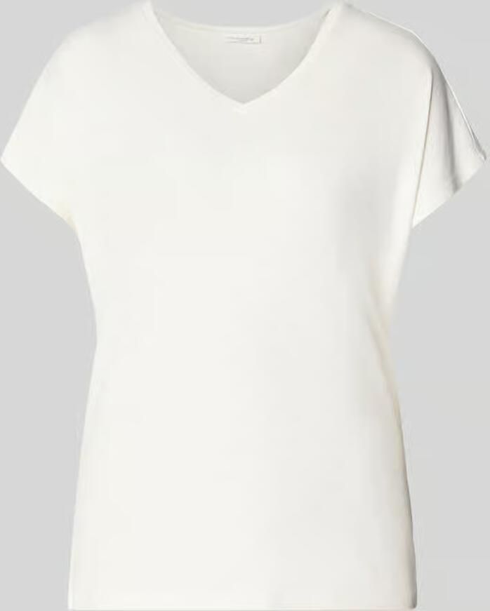 Christian Berg Woman T-shirt van mix van viscose en elastaan met v-hals - Foto 2