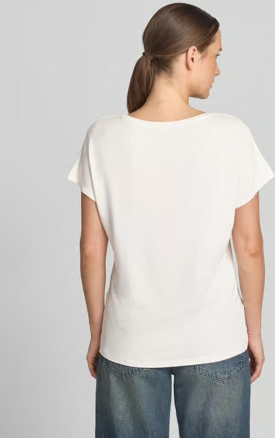 Christian Berg Woman T-shirt van mix van viscose en elastaan met v-hals - Foto 2