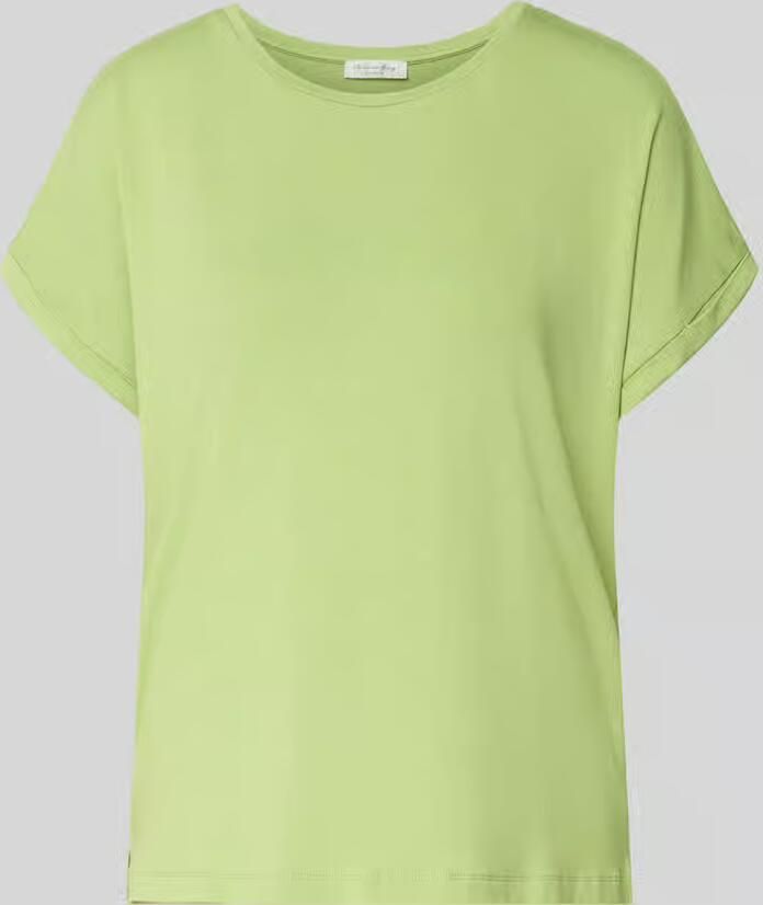 Christian Berg Woman T-shirt van viscosemix met ronde halsuitsnijding