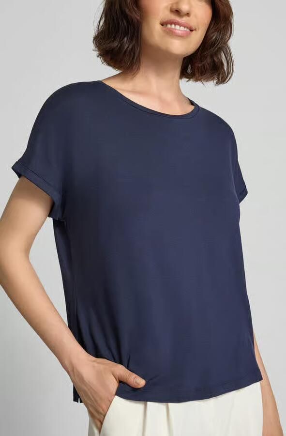 Christian Berg Woman T-shirt van viscosemix met ronde halsuitsnijding