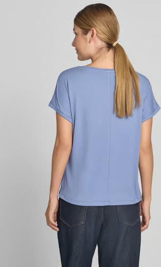 Christian Berg Woman T-shirt van viscosemix met ronde halsuitsnijding - Foto 3