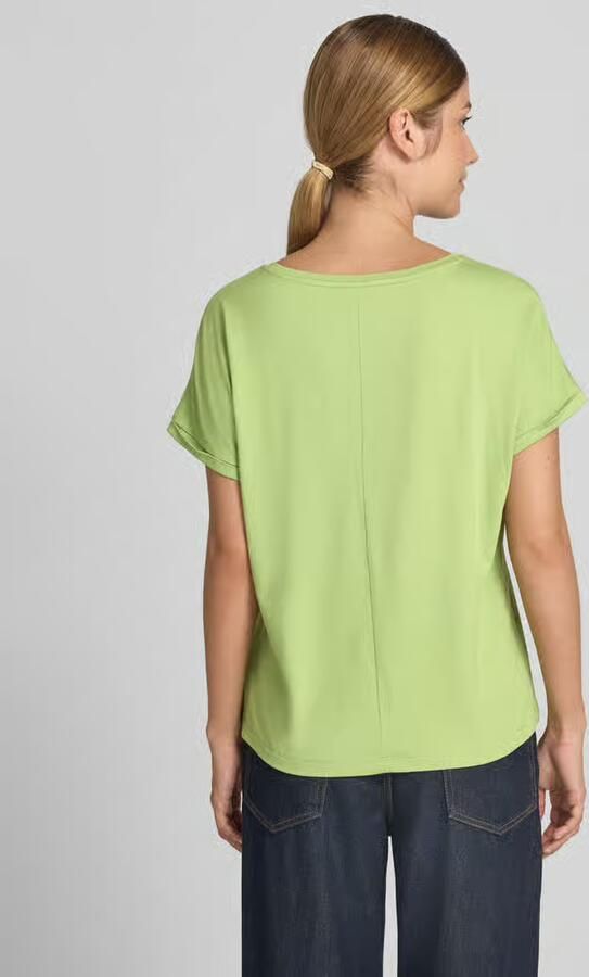 Christian Berg Woman T-shirt van viscosemix met ronde halsuitsnijding - Foto 2