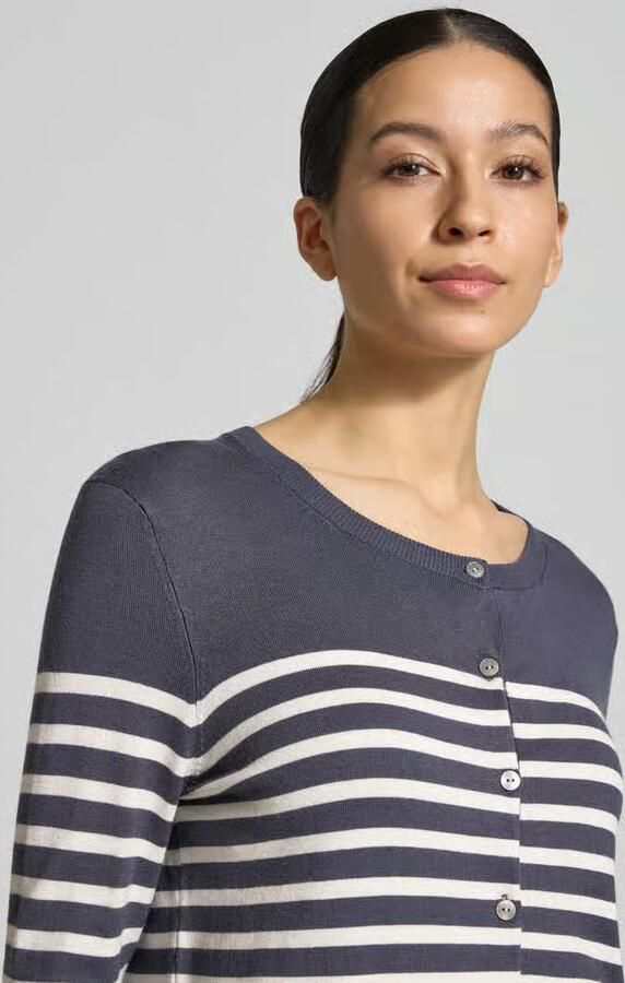 Christian Berg Woman Vest van viscosemix met strepenpatroon