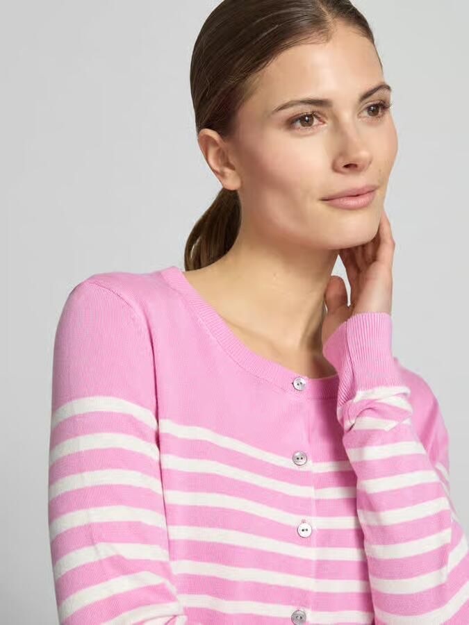 Christian Berg Woman Vest van viscosemix met strepenpatroon