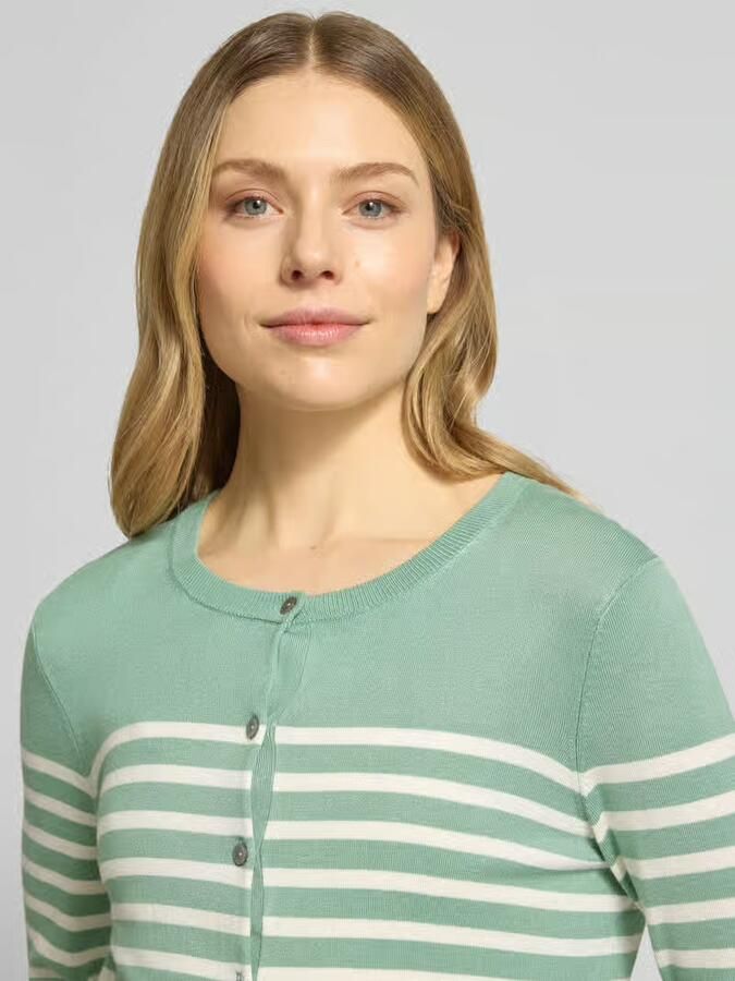 Christian Berg Woman Vest van viscosemix met strepenpatroon