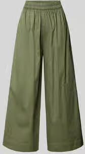 Christian Berg Woman wide fit stoffen broek met bandplooien
