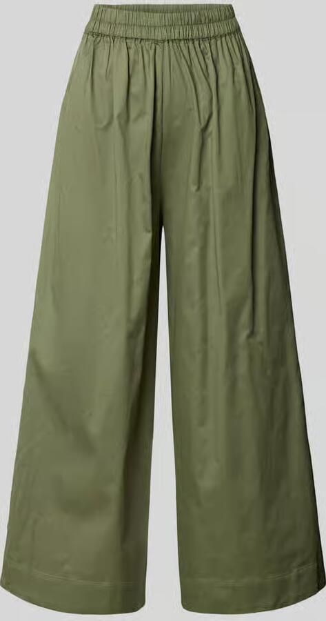 Christian Berg Woman wide fit stoffen broek met bandplooien - Foto 2