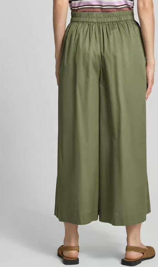 Christian Berg Woman wide fit stoffen broek met bandplooien