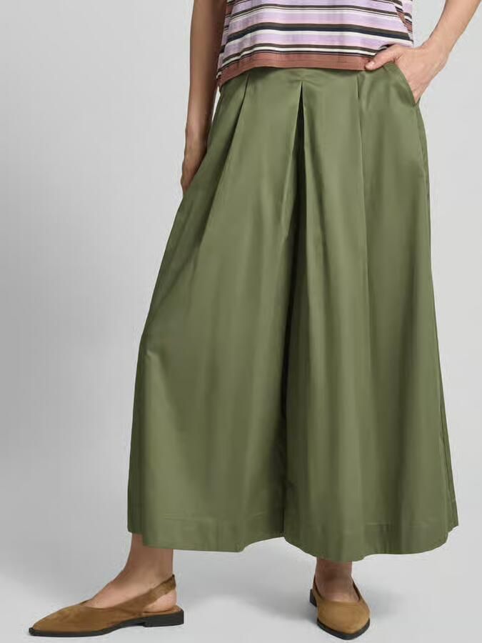 Christian Berg Woman wide fit stoffen broek met bandplooien - Foto 2