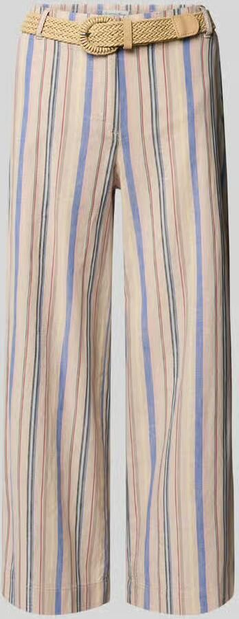 Christian Berg Woman wide fit stoffen broek van linnenmix - Foto 2