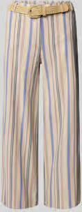 Christian Berg Woman wide fit stoffen broek van linnenmix