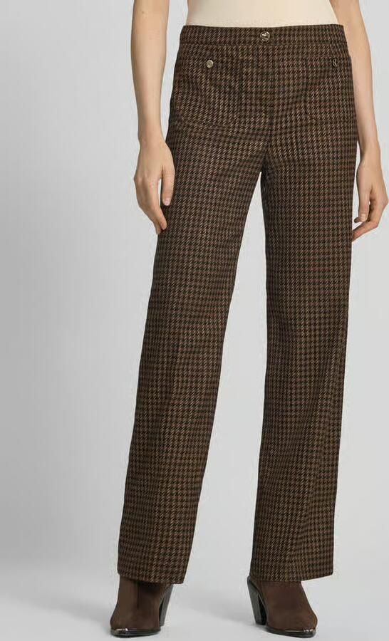 Christian Berg Woman Wide leg broek met opgestikte steekzakken - Foto 3