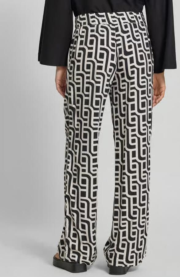 Christian Berg Woman wide leg broek van viscose met steekzakken - Foto 4