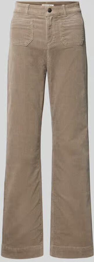 Christian Berg Woman Wide leg corduory broek met achterzakken