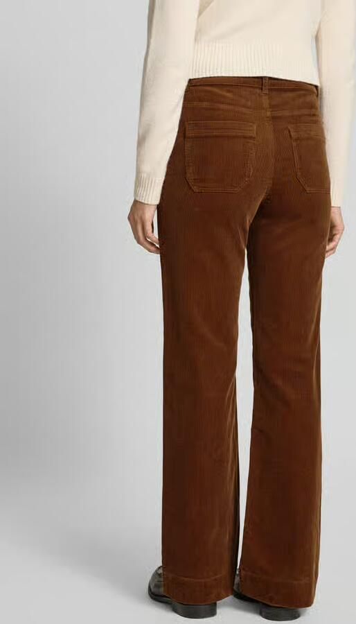 Christian Berg Woman Wide leg corduory broek met achterzakken