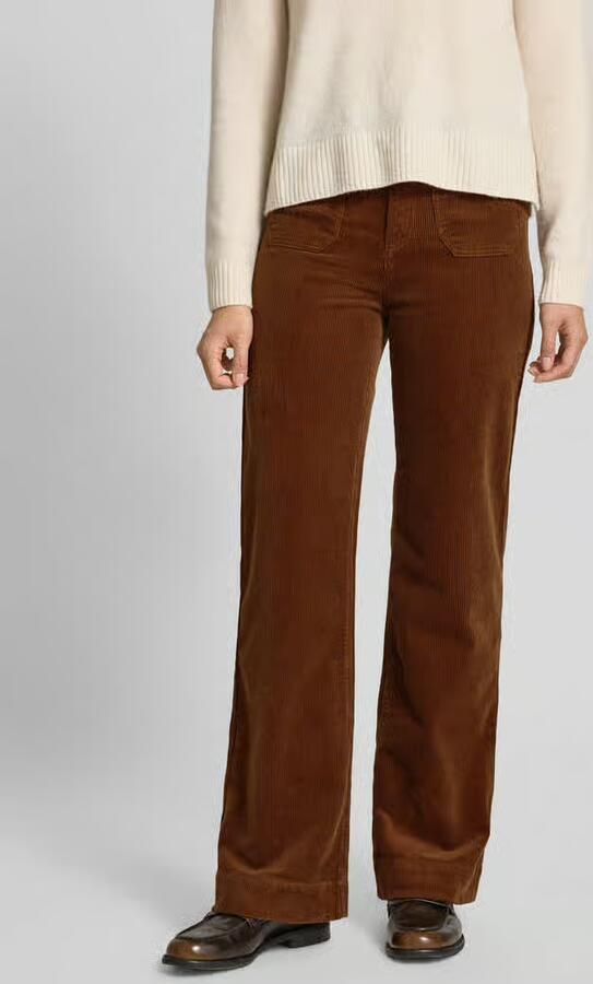 Christian Berg Woman Wide leg corduory broek met achterzakken - Foto 2
