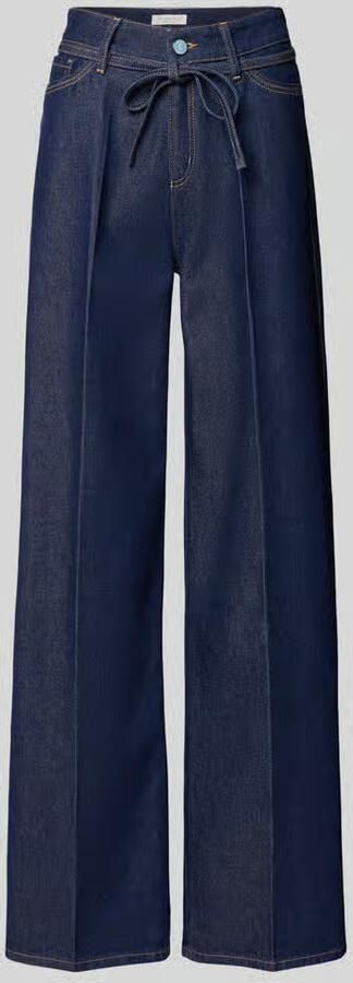 Christian Berg Woman Wide leg jeans met strikceintuur