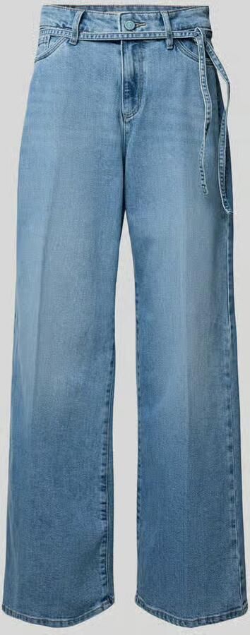 Christian Berg Woman Wide leg jeans met strikceintuur