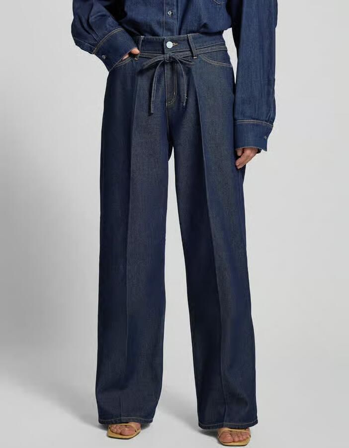 Christian Berg Woman Wide leg jeans met strikceintuur - Foto 2